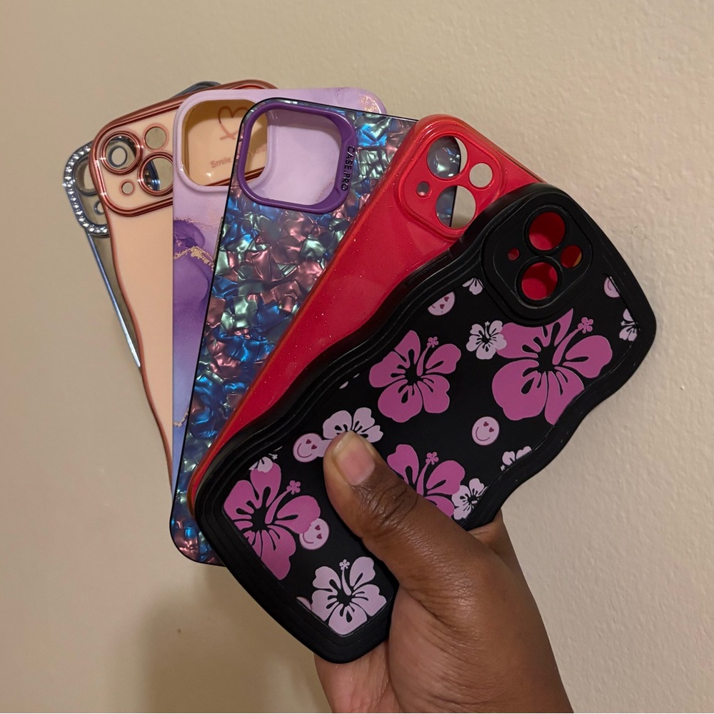 Stylish Phone Case bundle - Red, Purple, Black